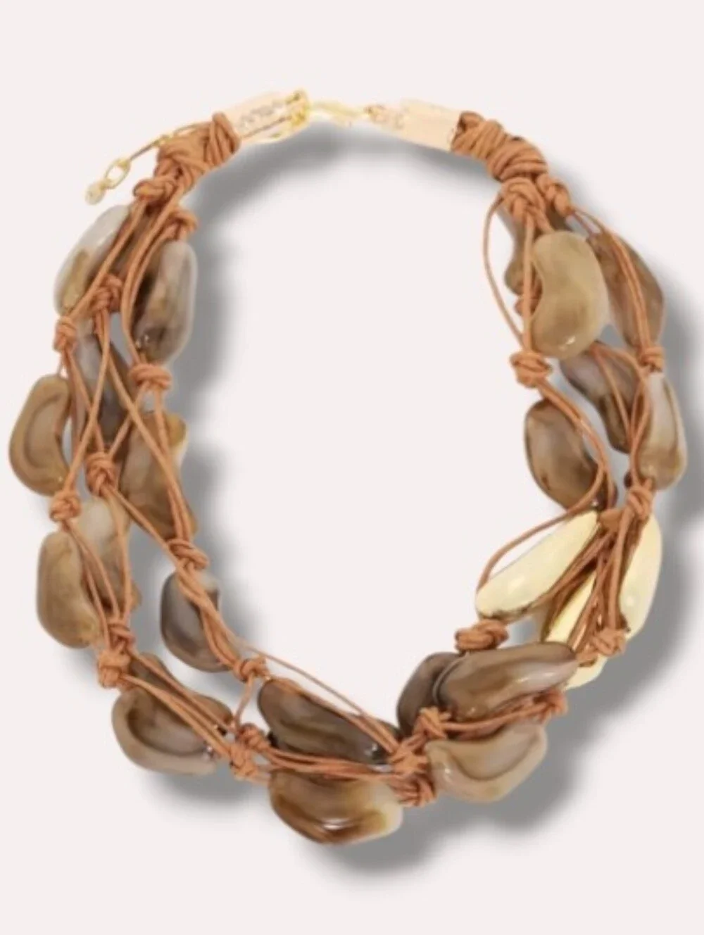 New! Chunky Earthy Beaded Statement Necklace • as Seen @ Farm Rio NWOT (1055)